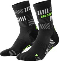 CEP MID CUT THE RUN LIMITED KOMPRESSION Socken Damen - black/neon yellow