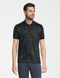 Rückansicht von JOY sportswear Gentleman's Style Polo Shirt AOP Poloshirt Herren anthracite print