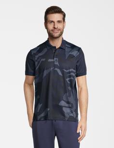 Rückansicht von JOY sportswear Gentleman's Style Polo Shirt AOP Poloshirt Herren navy print