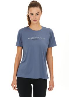 Rückansicht von Endurance Keiling Laufshirt Damen 2177 Serenity Blue