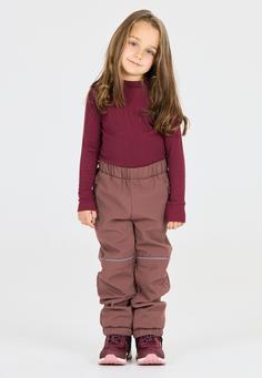 Rückansicht von ZigZag Ludo Softshellhose Kinder 5127 Marron