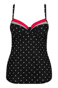 Lascana B&uuml;gel-Tankini-Top Bikini Oberteil Damen - schwarz-rot