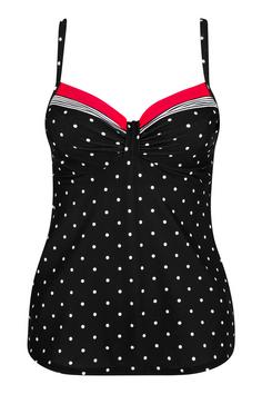 Lascana Bügel-Tankini-Top Tankini Oberteil Damen schwarz-rot