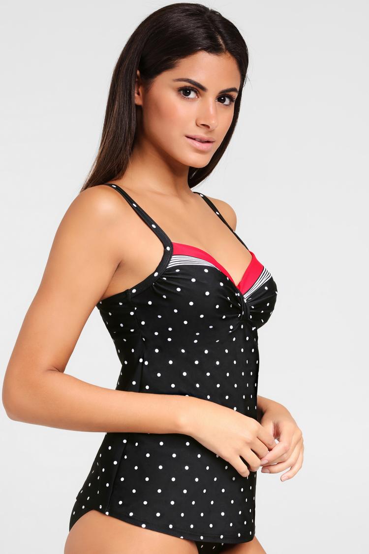 Lascana Lascana B&uuml;gel-Tankini-Top Bikini Oberteil Damen - schwarz-rot - 3 | SportScheck