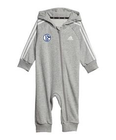 adidas FC Schalke 04 Onesie Baby Trainingsanzug Kinder grau