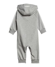 Rückansicht von adidas FC Schalke 04 Onesie Baby Trainingsanzug Kinder grau