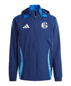 adidas FC Schalke 04 Allwetterjacke Dunkel Trainingsjacke blau