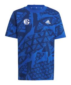 adidas FC Schalke 04 Camlog T-Shirt Kids Fanshirt Kinder blau