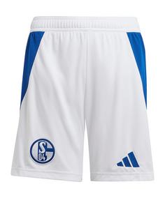 adidas FC Schalke 04 Short Home 2024/2025 Kids Fußballshorts Kinder weissblau