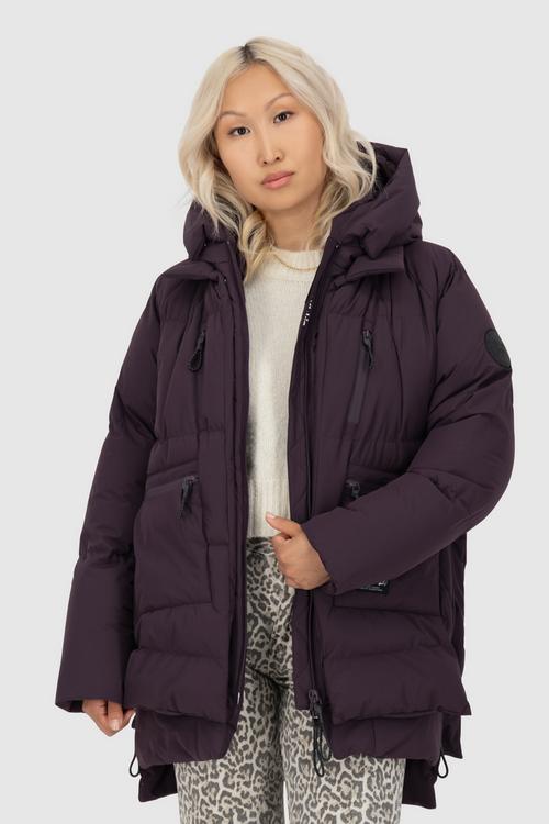 Rückansicht von ALIFE AND KICKIN RachelAK A Winterjacke Damen aubergine