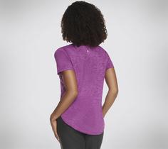 Rückansicht von Skechers GODRI SWIFT TUNIC TEE T-Shirt Damen Violett / Stockrose