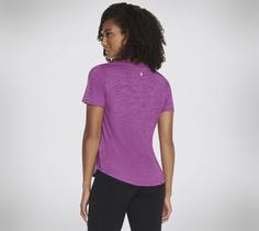 Rückansicht von Skechers GODRI SWIFT TEE T-Shirt Damen Violett / Stockrose