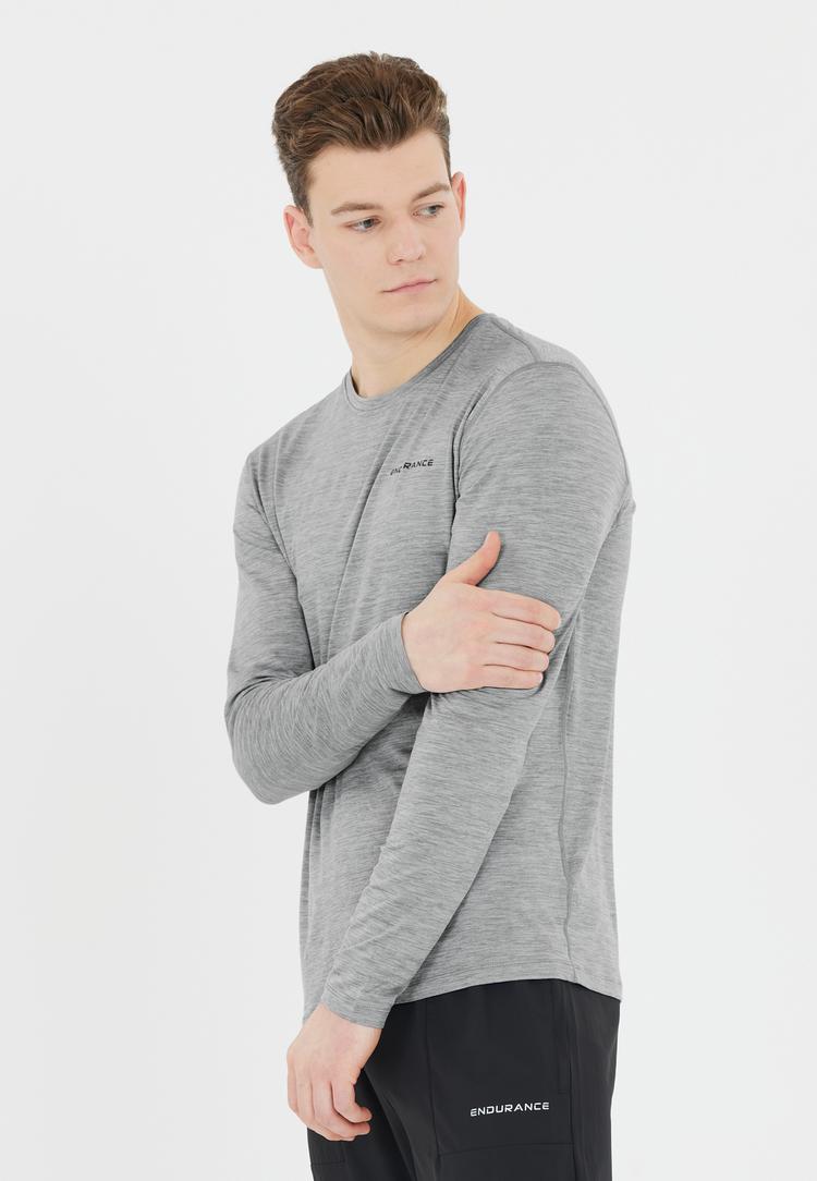 Endurance Endurance Abdon Langarmshirt Herren - 1005 Light Grey Melange - 1 | SportScheck