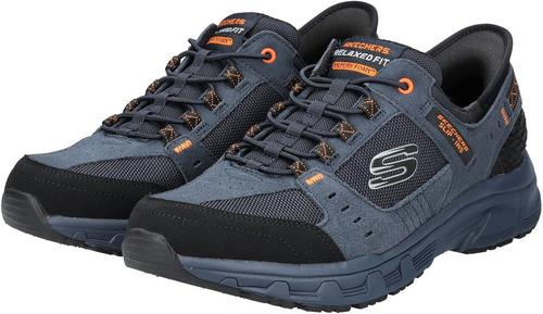 Rückansicht von Skechers Wanderschuhe Halbschuhe Herren Blau