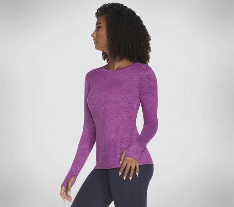 Skechers Skechers GODRI SWIFT LS CREW Longshirt Damen - Violett / Stockrose - 0 | SportScheck