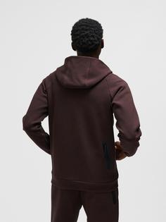 Rückansicht von hummel hmlTECH FLEECE REGULAR ZIP HOODIE Funktionssweatshirt CHOCOLATE PLUM