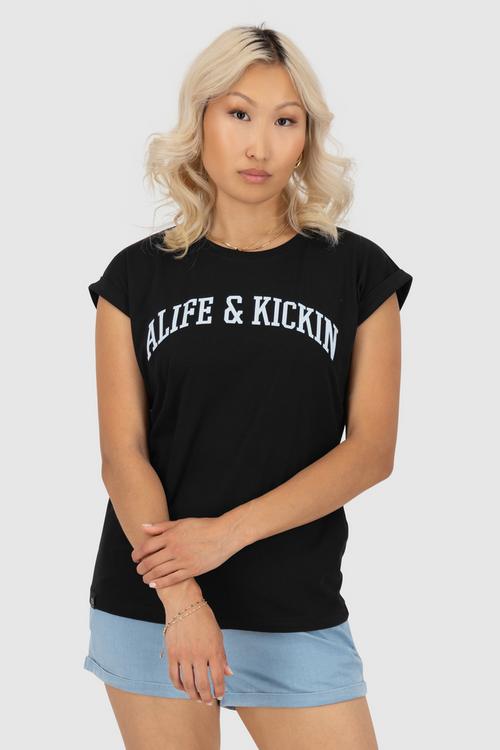 Rückansicht von ALIFE AND KICKIN DineAK P T-Shirt Damen College Black