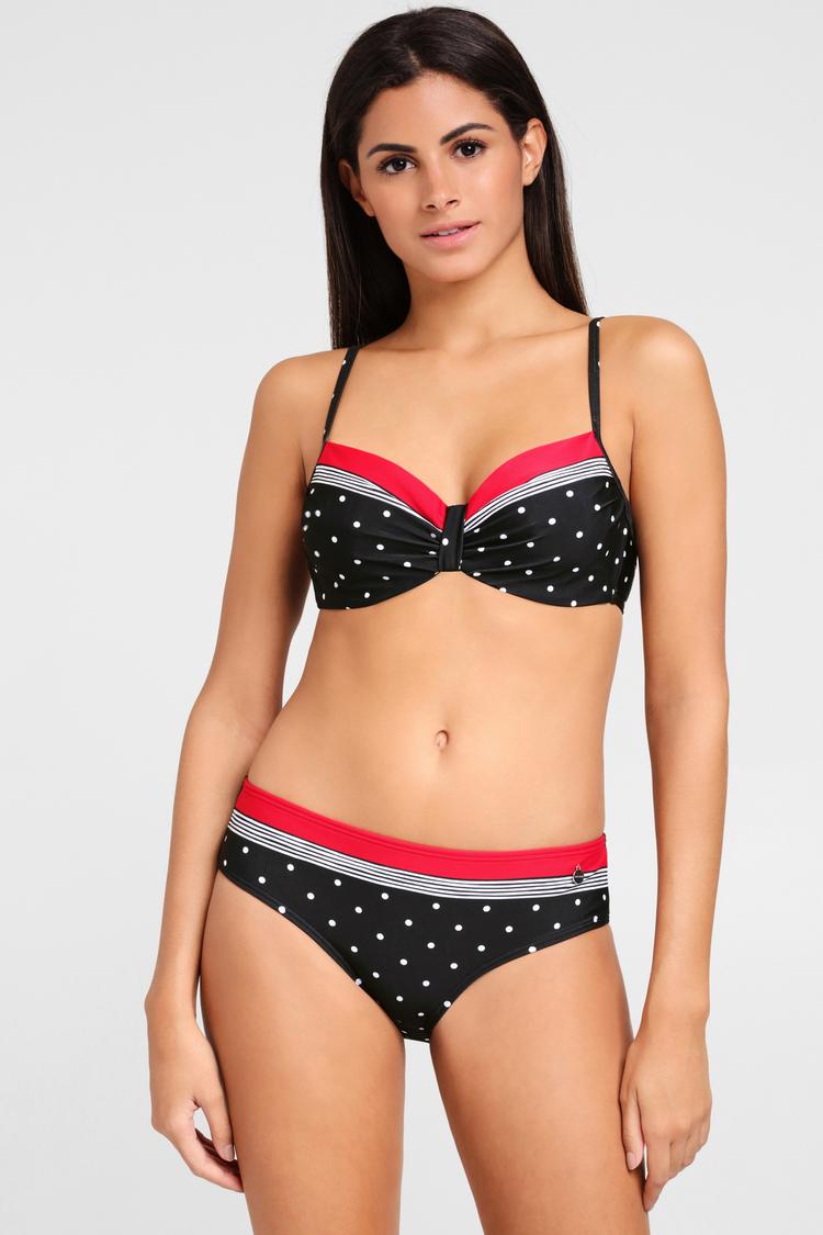 Lascana Lascana B&uuml;gel-Bikini-Top Bikini Oberteil Damen - schwarz-rot - 2 | SportScheck