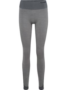 hummel hmlMT SHINE SEAMLESS MW TIGHTS Tights Damen QUIET SHADE/SHARKSKIN MELANGE