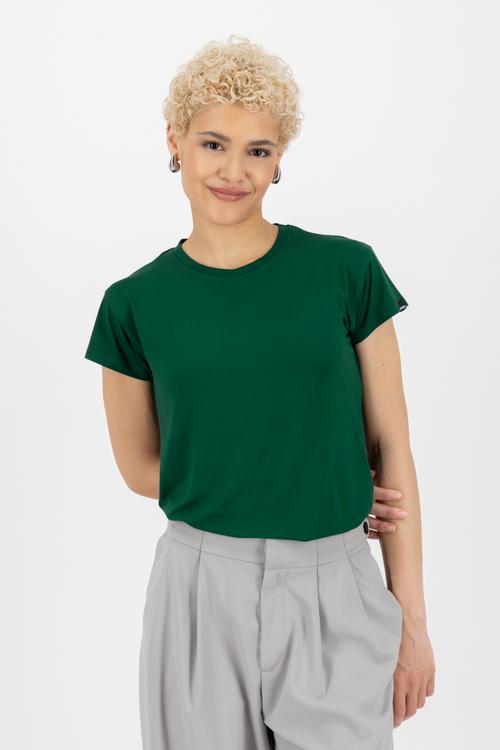 Rückansicht von ALIFE AND KICKIN MimmyAK A T-Shirt Damen deep emerald