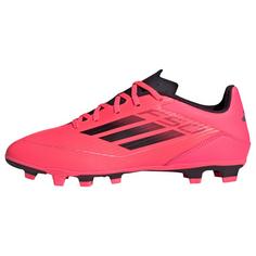 adidas F50 Club FxG Fußballschuh Fußballschuhe Turbo / Aurora Black / Platinum Metallic