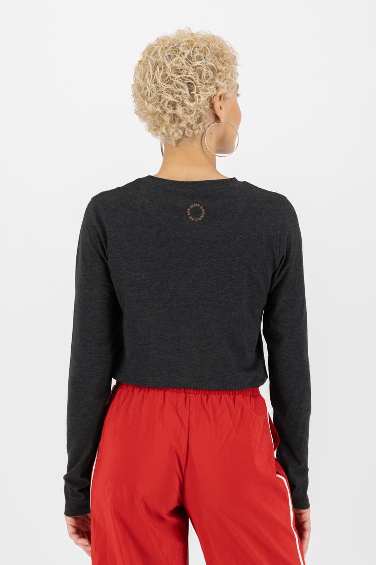 ALIFE AND KICKIN ALIFE AND KICKIN LeaAK A Langarmshirt Damen - moonless melange - 2 | SportScheck