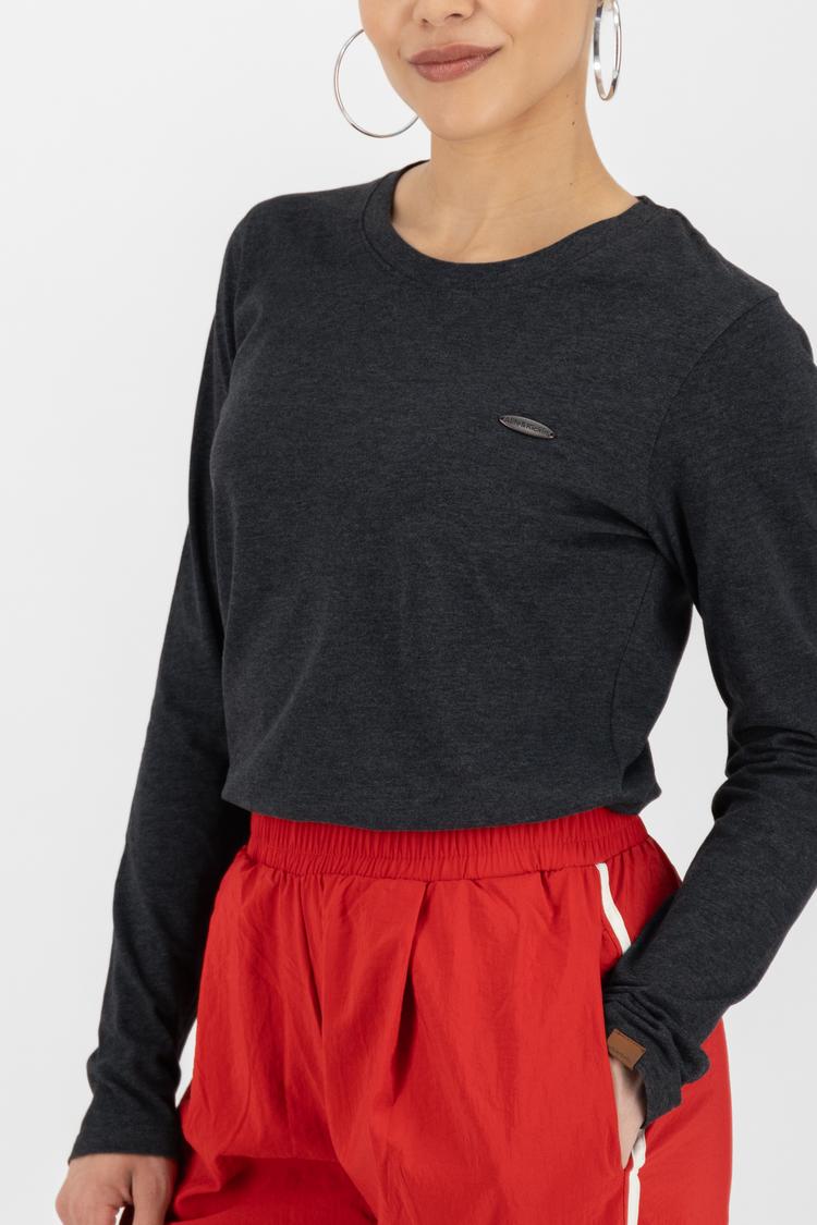 ALIFE AND KICKIN ALIFE AND KICKIN LeaAK A Langarmshirt Damen - moonless melange - 3 | SportScheck