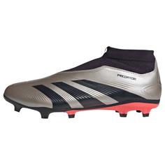 adidas Predator League Laceless FG Fußballschuh Fußballschuhe Platinum Metallic / Aurora Black / Turbo