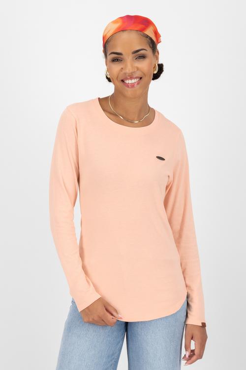 Rückansicht von ALIFE AND KICKIN LeaAK A Langarmshirt Damen mellow peach melange