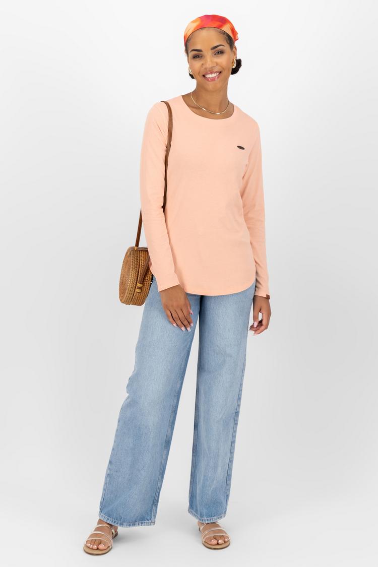ALIFE AND KICKIN ALIFE AND KICKIN LeaAK A Langarmshirt Damen - mellow peach melange - 4 | SportScheck