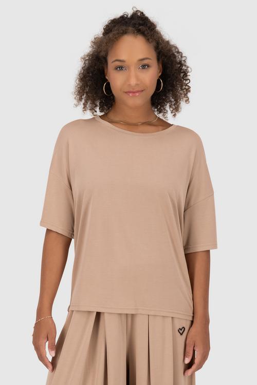 Rückansicht von ALIFE AND KICKIN GerriAK T T-Shirt Damen taupe