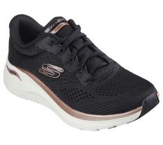 Skechers ARCH FIT 2.0 GLOW THE DISTANCE Sneaker Damen Schwarz / Rosa Gold