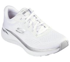 Skechers ARCH FIT 2.0 GLOW THE DISTANCE Sneaker Damen Weiß / Silber