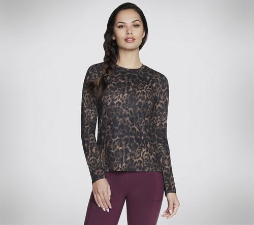 Skechers GODRI SERENE CHEETAH LS Longshirt Damen