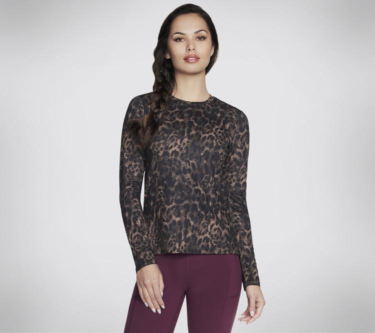 Skechers Skechers GODRI SERENE CHEETAH LS Longshirt Damen - Leopard - 0 | SportScheck