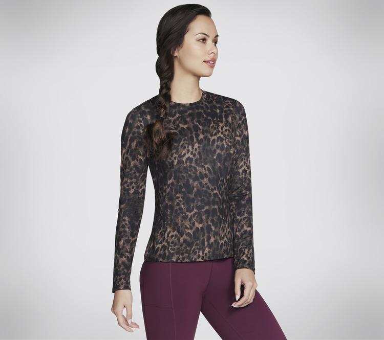 Skechers Skechers GODRI SERENE CHEETAH LS Longshirt Damen - Leopard - 0 | SportScheck