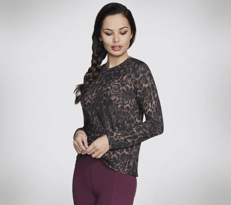 Skechers Skechers GODRI SERENE CHEETAH LS Longshirt Damen - Leopard - 1 | SportScheck