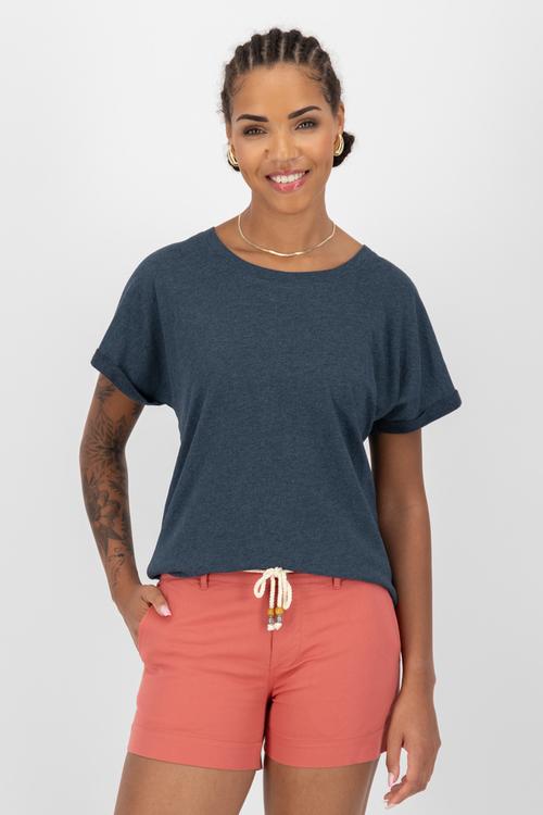 Rückansicht von ALIFE AND KICKIN MalaikaAK A T-Shirt Damen marine melange