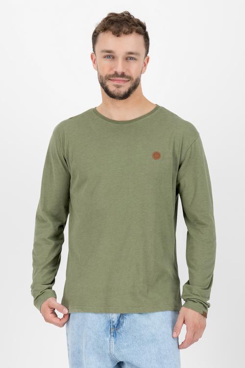 Rückansicht von ALIFE AND KICKIN AlexAK A Langarmshirt Herren dust melange