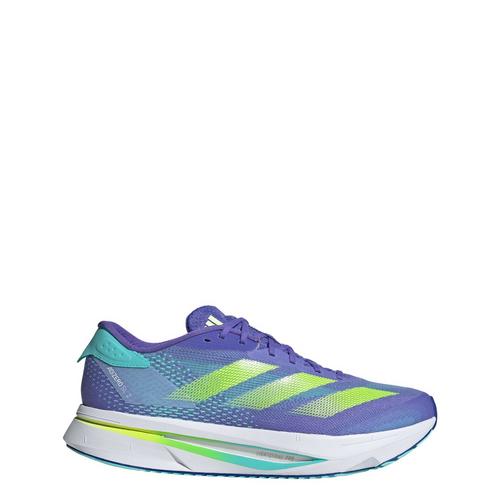 Rückansicht von adidas Adizero SL2 Laufschuh Laufschuhe Cobalt Blue / Lucid Lemon / Blue Spark