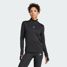 Rückansicht von adidas TECHFIT COLD.RDY Funnel Neck Longsleeve Langarmshirt Damen Black