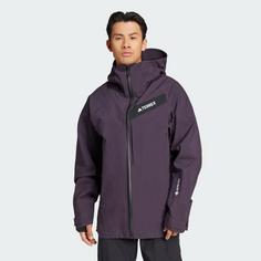 Rückansicht von adidas GORE-TEX Terrex Techrock 3L GORE-TEX C-Knit Jacke Trainingsjacke Herren Aurora Black