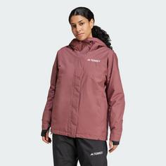 Rückansicht von adidas Terrex Multi 2L Rain.Rdy Isolationsjacke Trainingsjacke Damen Burgundy