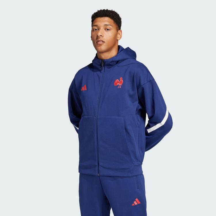 adidas adidas Frankreich Travel Z.N.E. Zip-Hoodie Sweatjacke Herren - Dark Blue - 0 | SportScheck