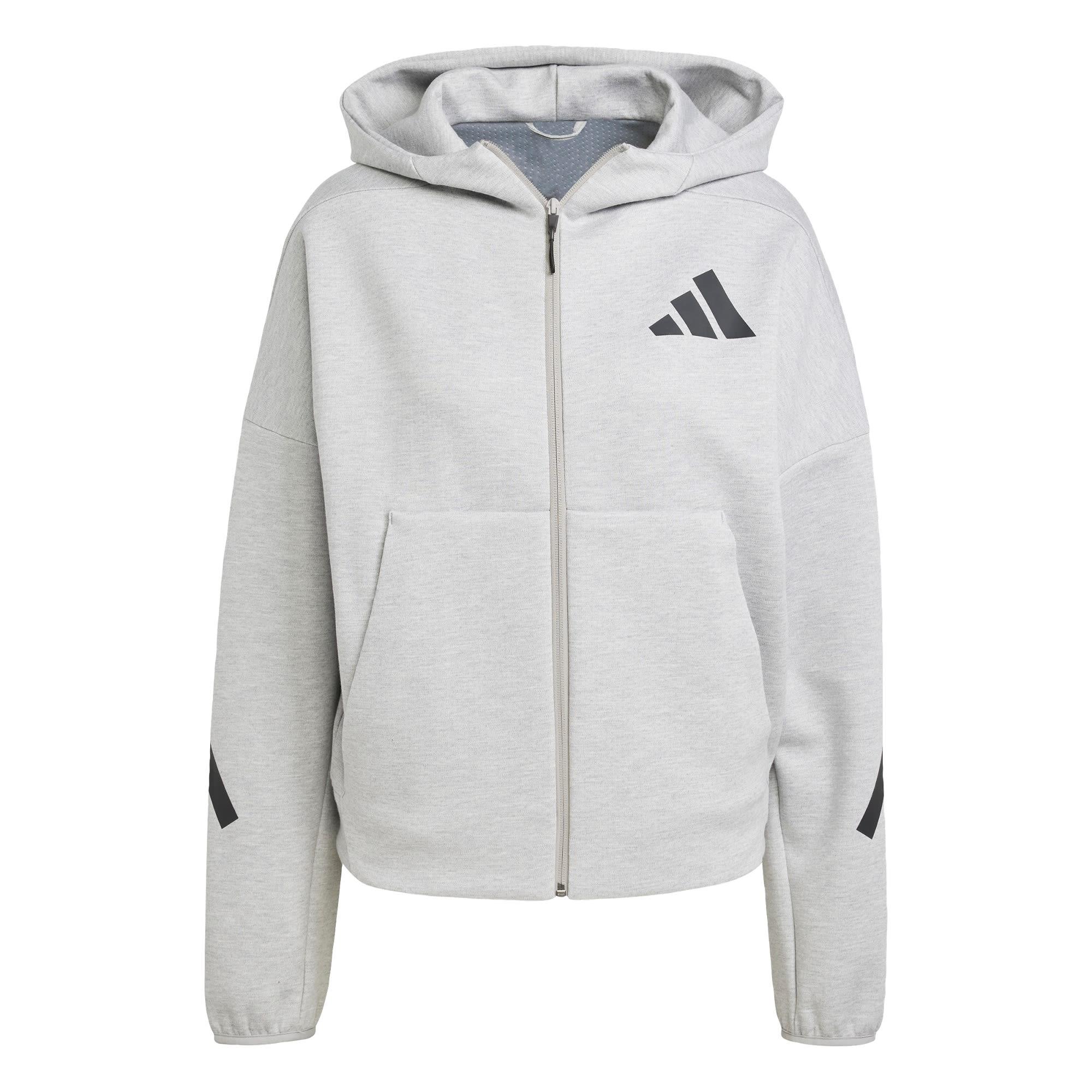 Adidas adidas Z.N.E. Zip Hoodie Sweatjacke Damen Medium Grey Heather im Online Shop von SportScheck kaufen