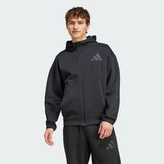 Rückansicht von adidas New adidas Z.N.E. Zip-Hoodie Sweatjacke Herren Black