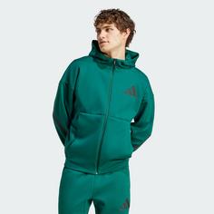 Rückansicht von adidas New adidas Z.N.E. Zip-Hoodie Sweatjacke Herren Collegiate Green