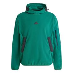 adidas City Escape Polar Fleece Hoodie Sweatshirt Herren Collegiate Green