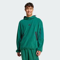 Rückansicht von adidas City Escape Polar Fleece Hoodie Sweatshirt Herren Collegiate Green