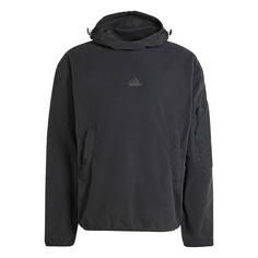 adidas City Escape Polar Fleece Hoodie Sweatshirt Herren Black